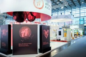 Ein Messestand der Firma "Apotheken Fachkreis"